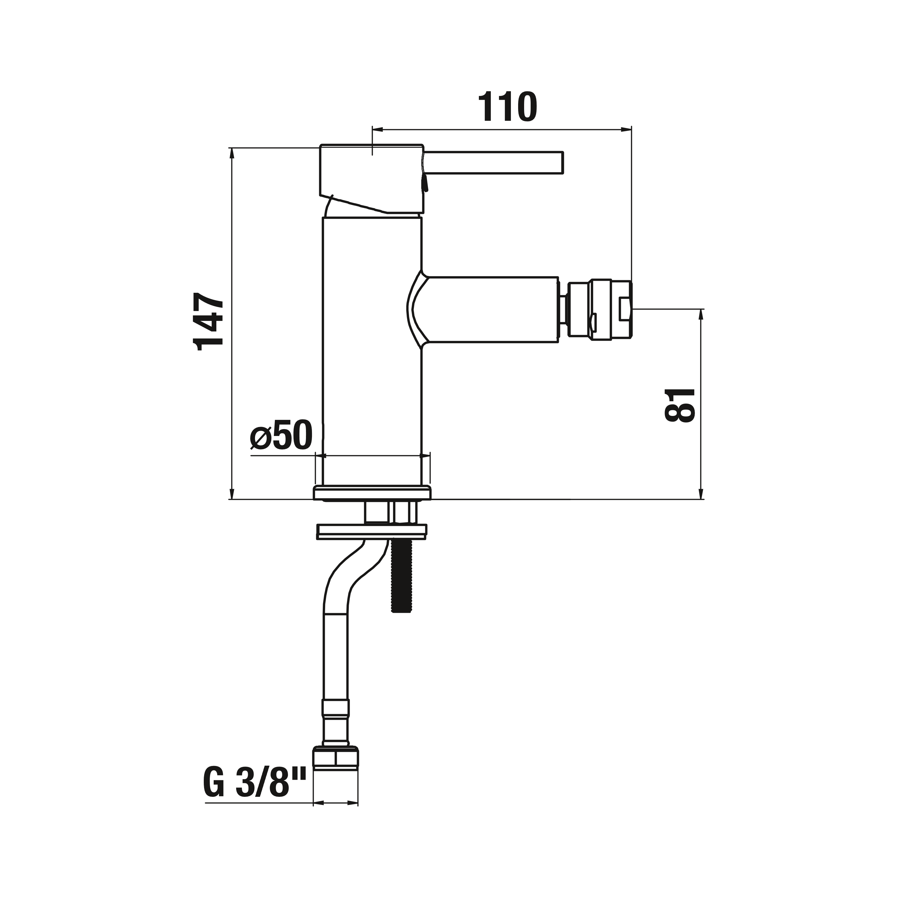 Mio Style baterie na bidet H3412F10041111